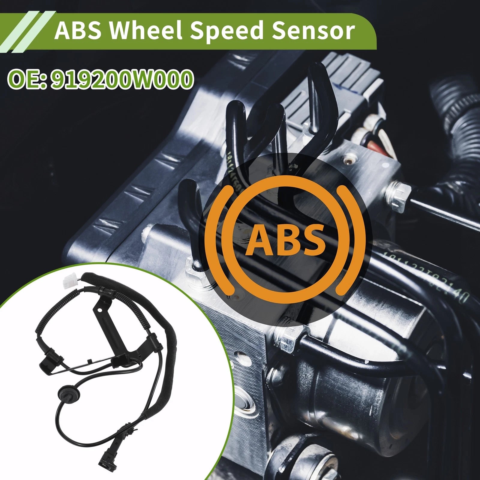 ABS Wheel Speed Sensor Front Left Replacement for Hyundai Santa Fe (2006–2012)