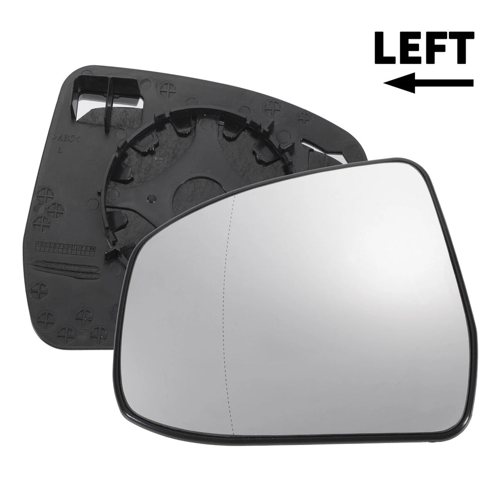 Left Side White Mirror Glass Non Heated Aspherical w Back for Ford Focus (2012–2018)