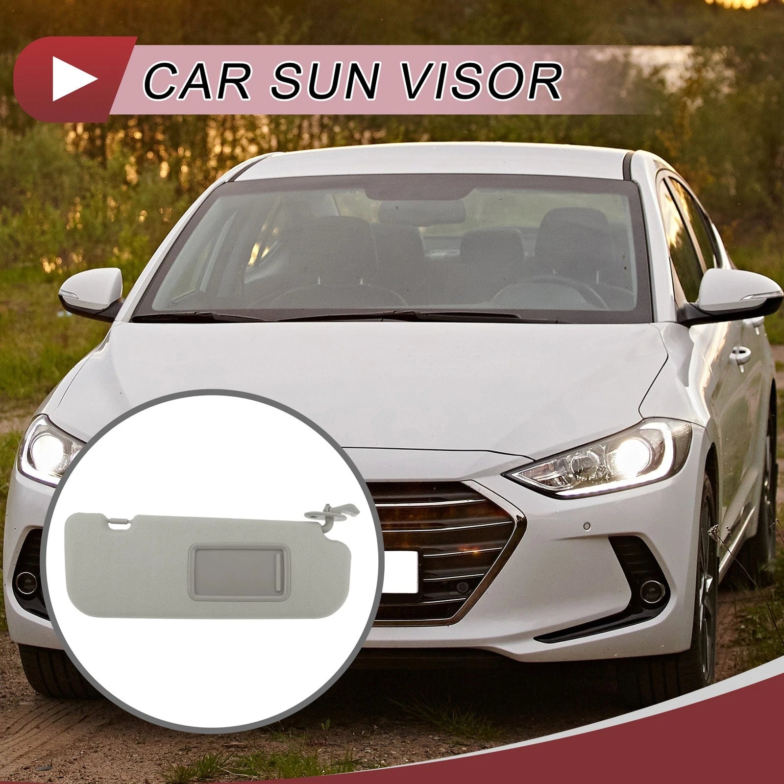Right Passenger Side Sun Visor Replacement for Hyundai Elantra (2011–2015)