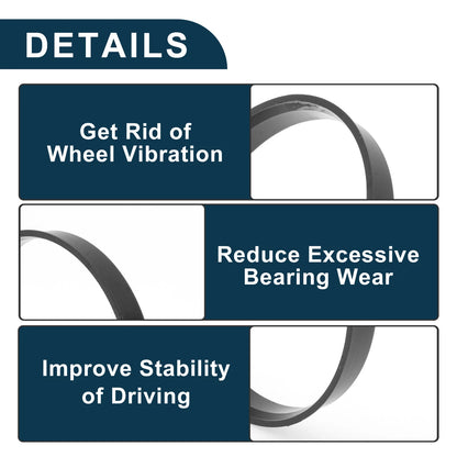 Set of 4 Hub Centric Rings 69.1mm to 67.1mm Black Polycarbonate