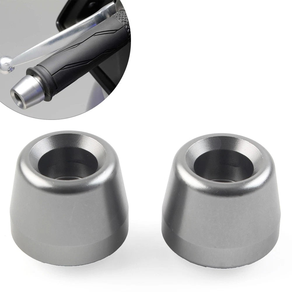 2X Handlebar Grips Bar End Slider Cap for Yamaha YZF-R1 (2015–2023) Titanium