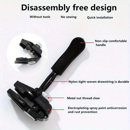 15Pcs Universal Replacement Zipper Heads for Jackets, Luggage