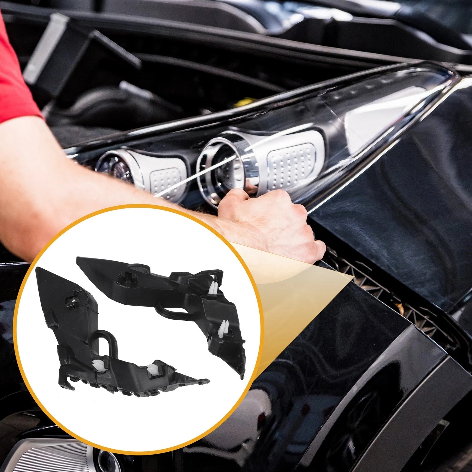 LH Front Bumper Support Bracket for Hyundai Elantra (2017–2018) 1 Pair