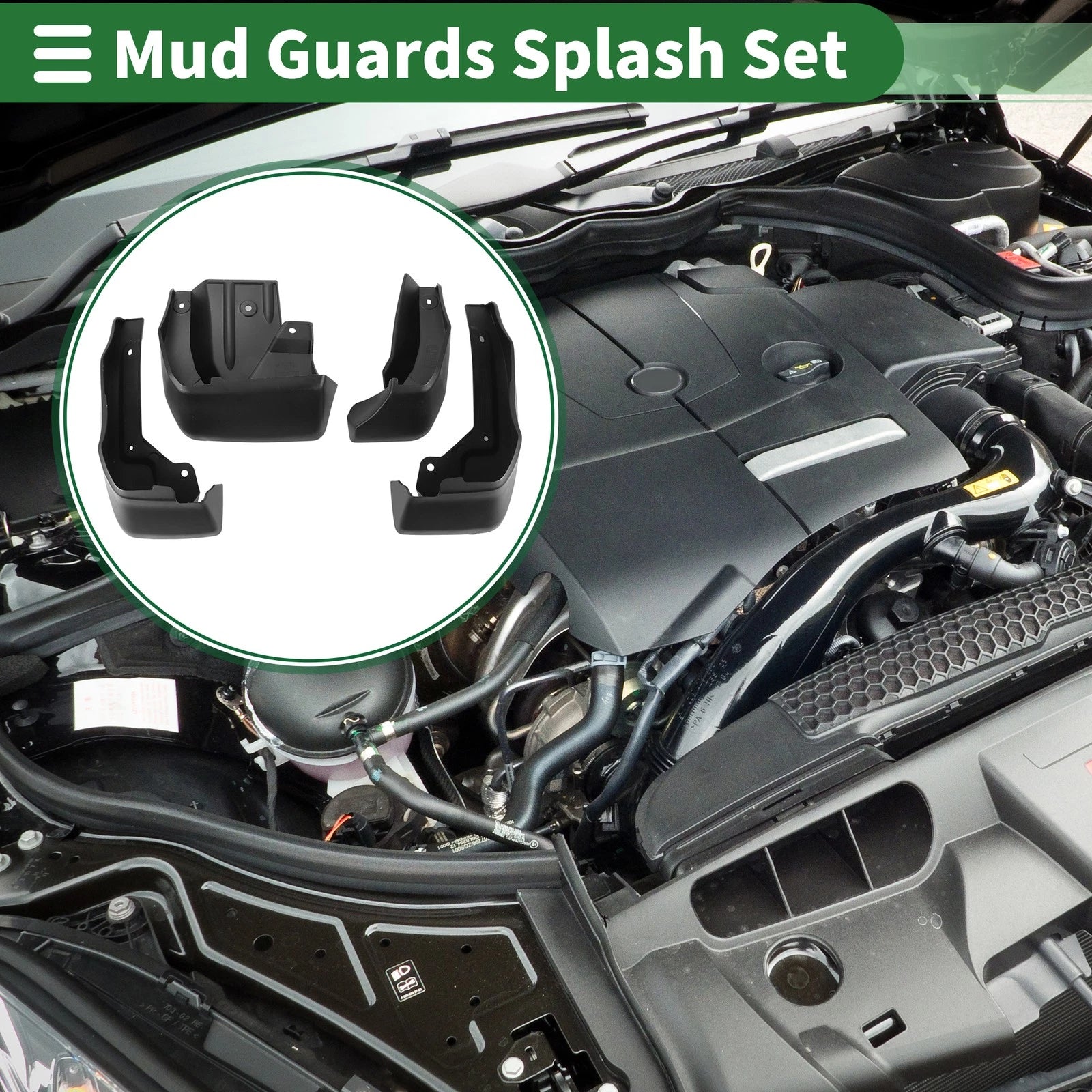 Mud Flaps Splash Guards Front & Rear for Honda Elysion 2016–2019