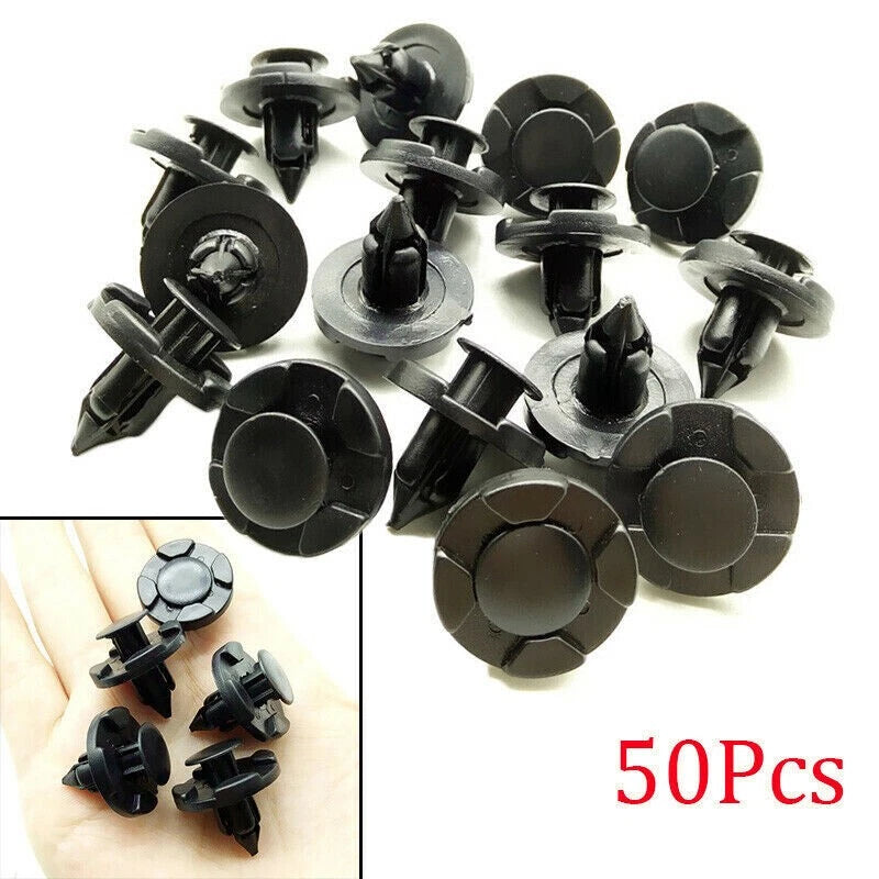50pcs Universal 8mm Car Rivet Fasteners for Bumper Fender Clips