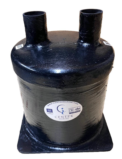 Centek Boat Muffler 2 in. Top In/Top Out for (1500010)