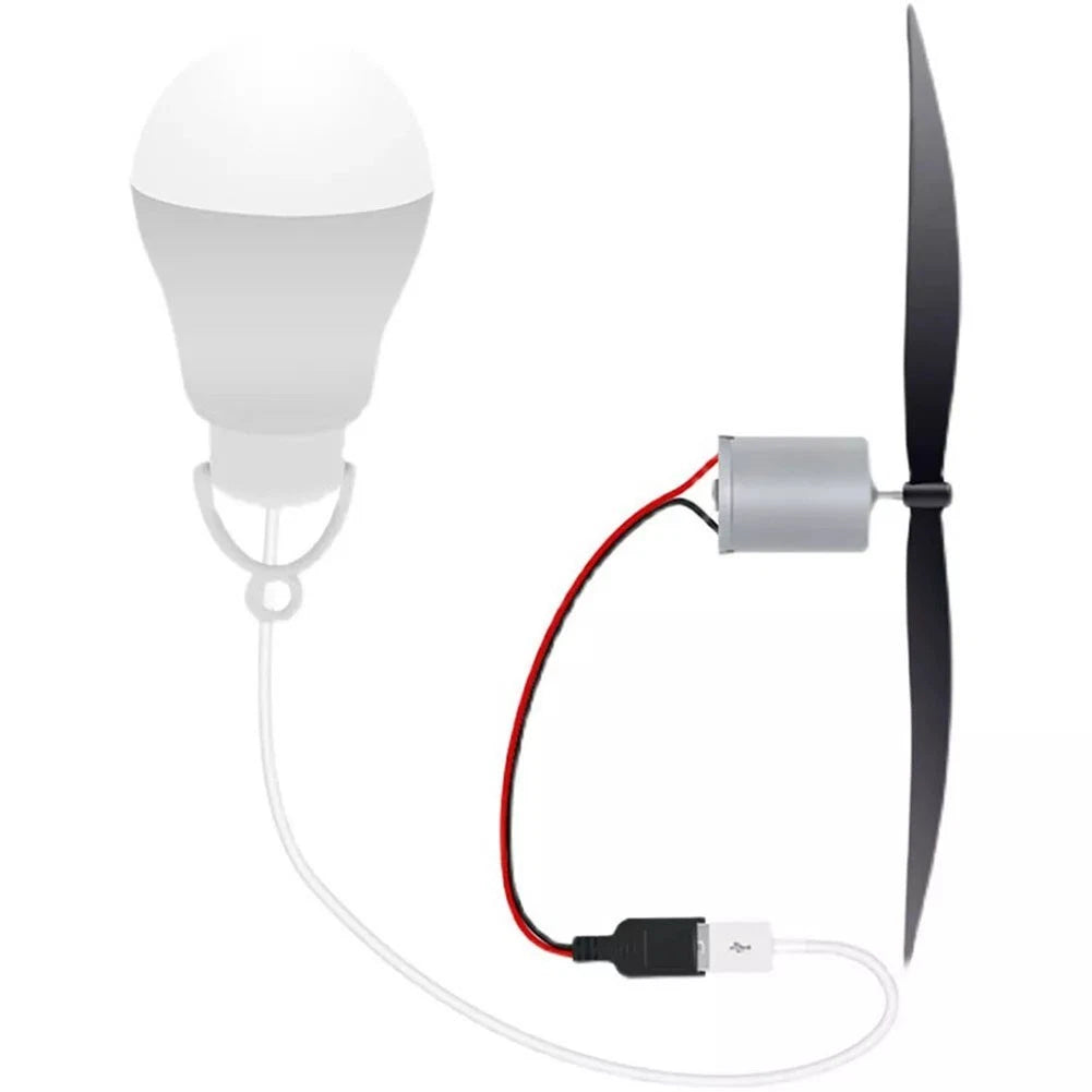 Wind Turbine Motor Blade Set for Energy Generation (DIY)