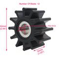 Water Pump Impeller Repair Kit for Westerbeke (11418, 11907, 33104) & Perkins (24880178)