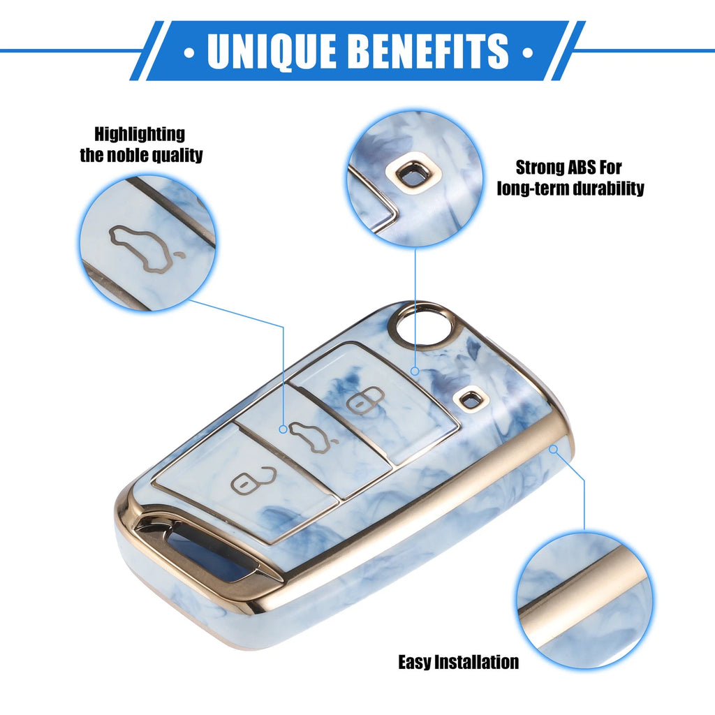 3 Buttons Remote Key Fob Case Protector for Volkswagen Golf 7 (2012–2020)