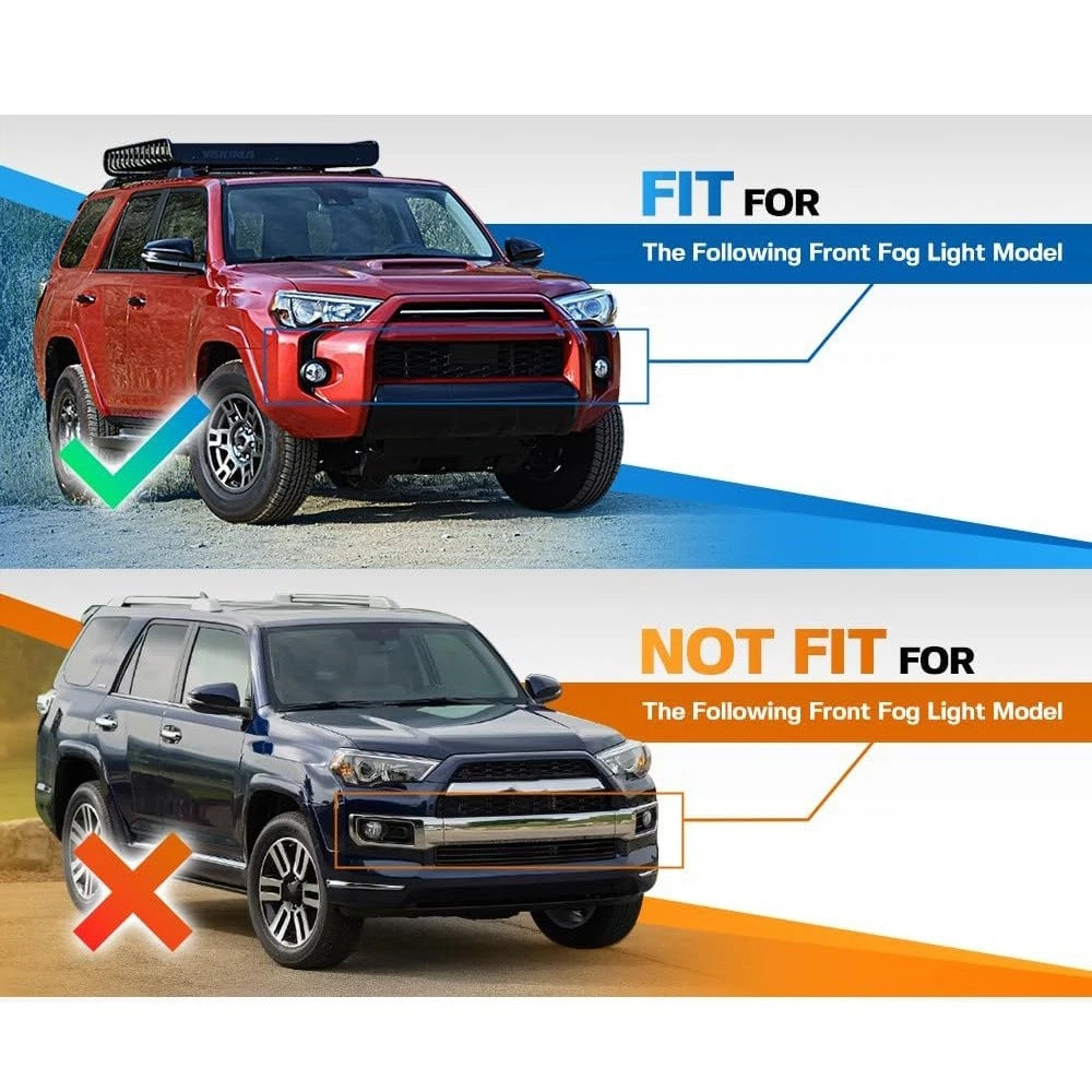 Fog Light Fang Decals Grill Trim for Toyota 4Runner (2014–2024)