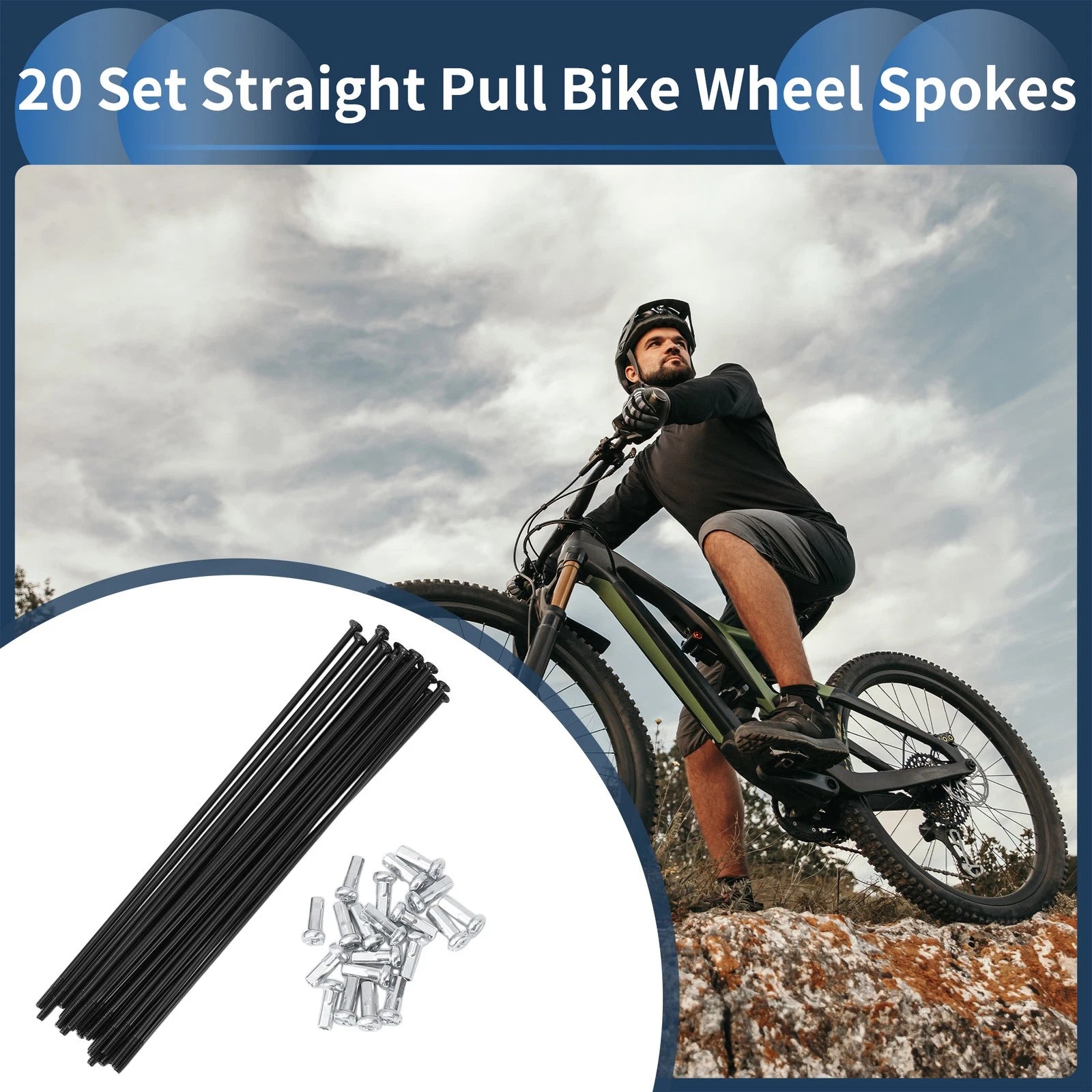 Bike Wheel Spokes Straight Pull 130mm Set for 14G (2003–2003)