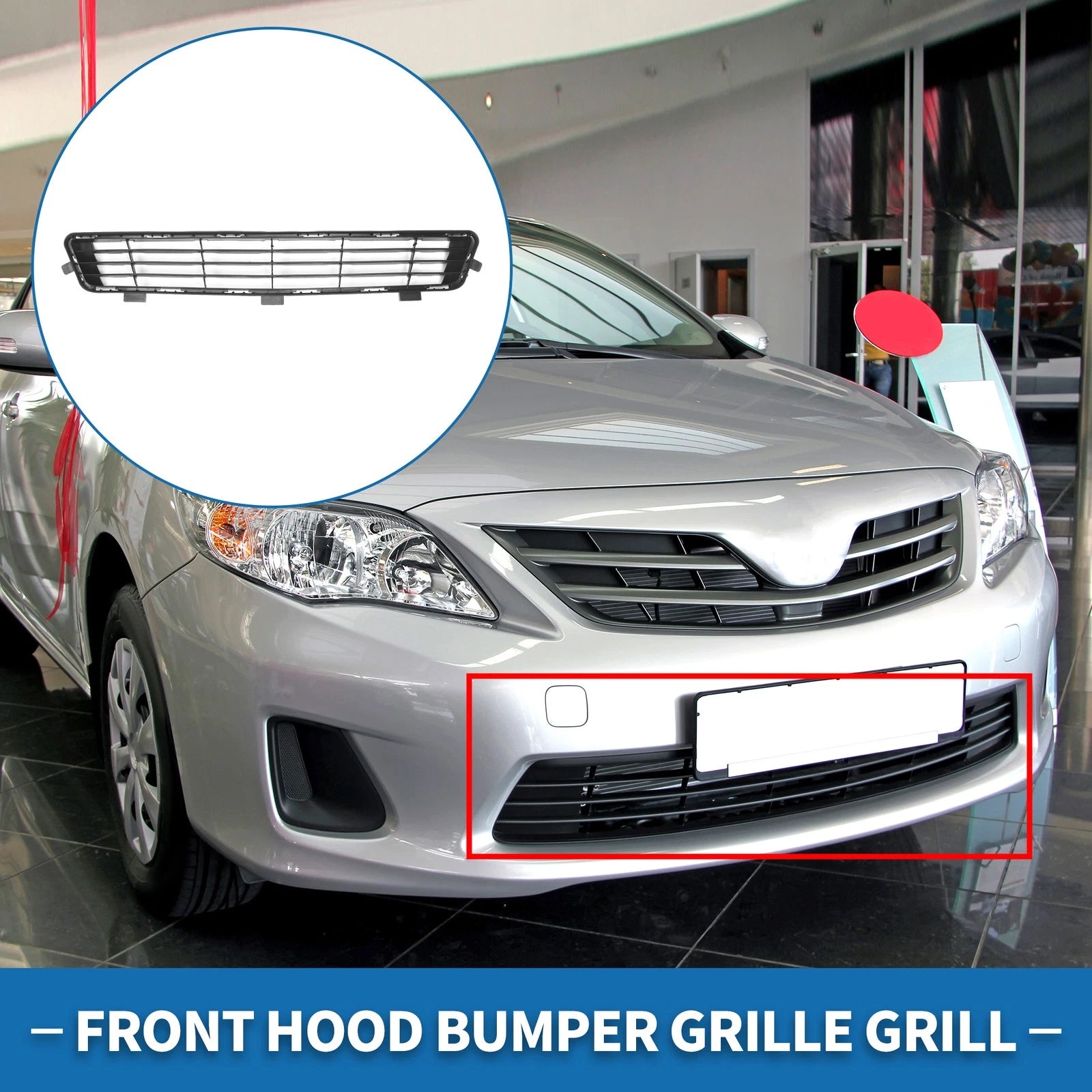 Front Hood Bumper Grille Grill for Toyota Camry (2010–2011) Black