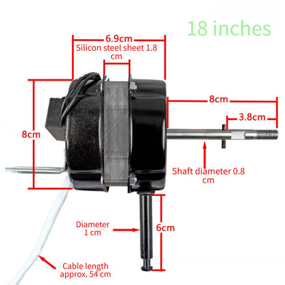 60W Remote Controlled Fan Motor for Ceiling Fans (16in, 18in)