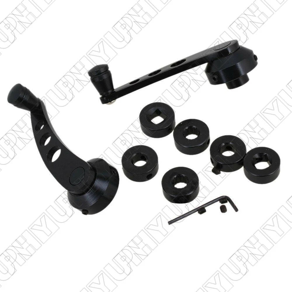 Black Chrome Plated Billet Door Window Winder Crank Handle Tool for Universal
