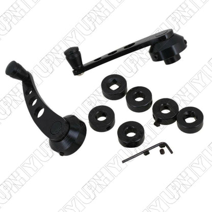Black Chrome Plated Billet Door Window Winder Crank Handle Tool for Universal