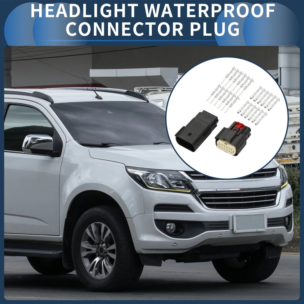 12 Pin Headlight Waterproof Connector Plug for Buick (1 Set)