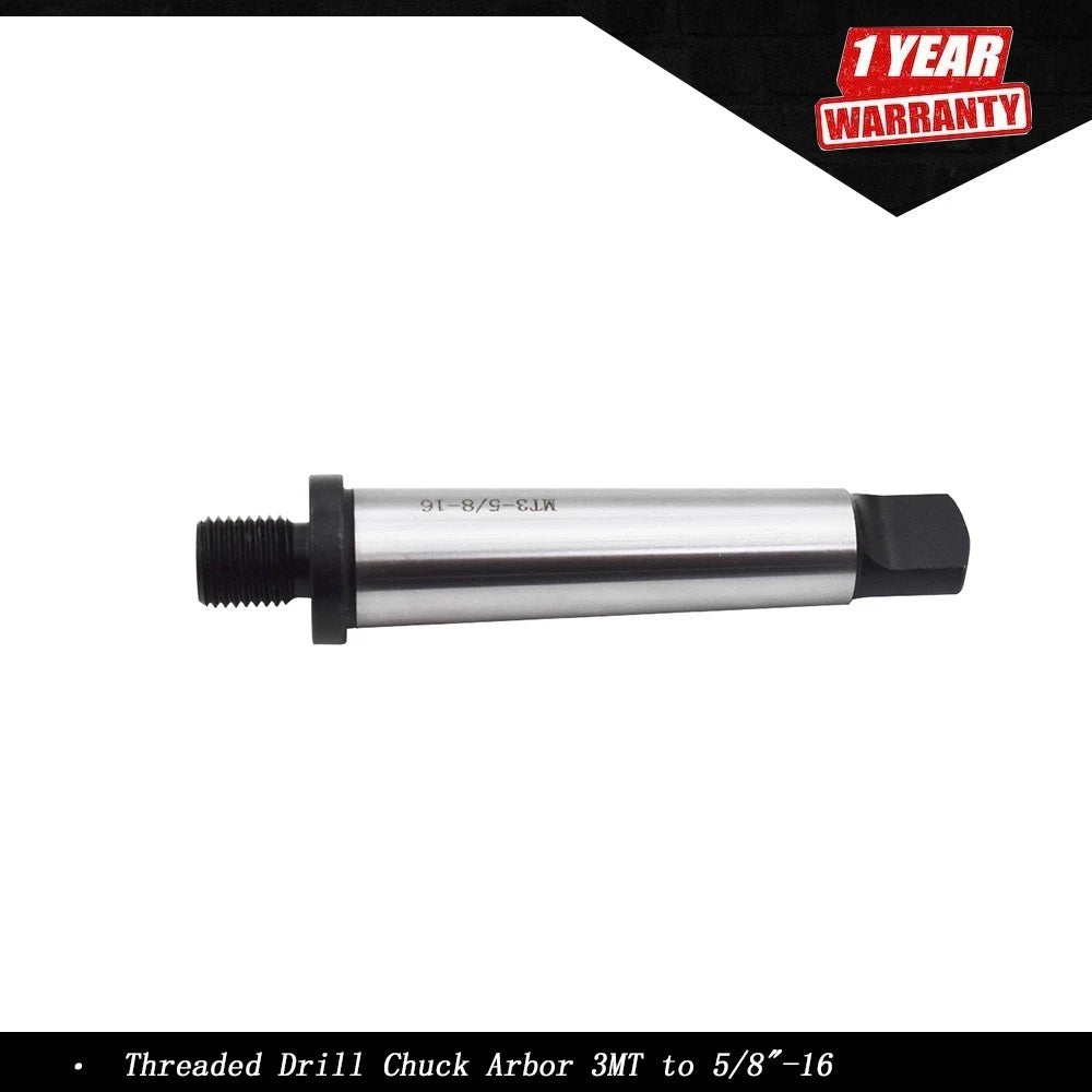 MT3 Morse Taper to 5/8"-16 Drill Chuck Arbor Adapter