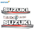 Top Cowling Sticker Kit for Suzuki 4 Stroke 250HP (Graphics Decals)