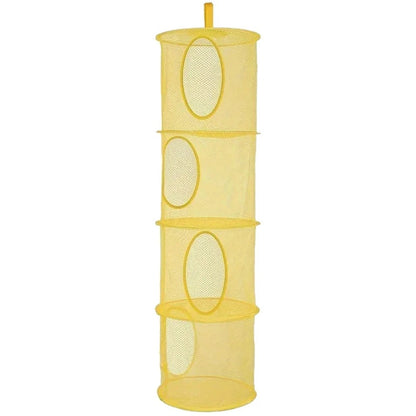 4 Tier Hanging Mesh Organizer Bag for Automotive Storage Solutions