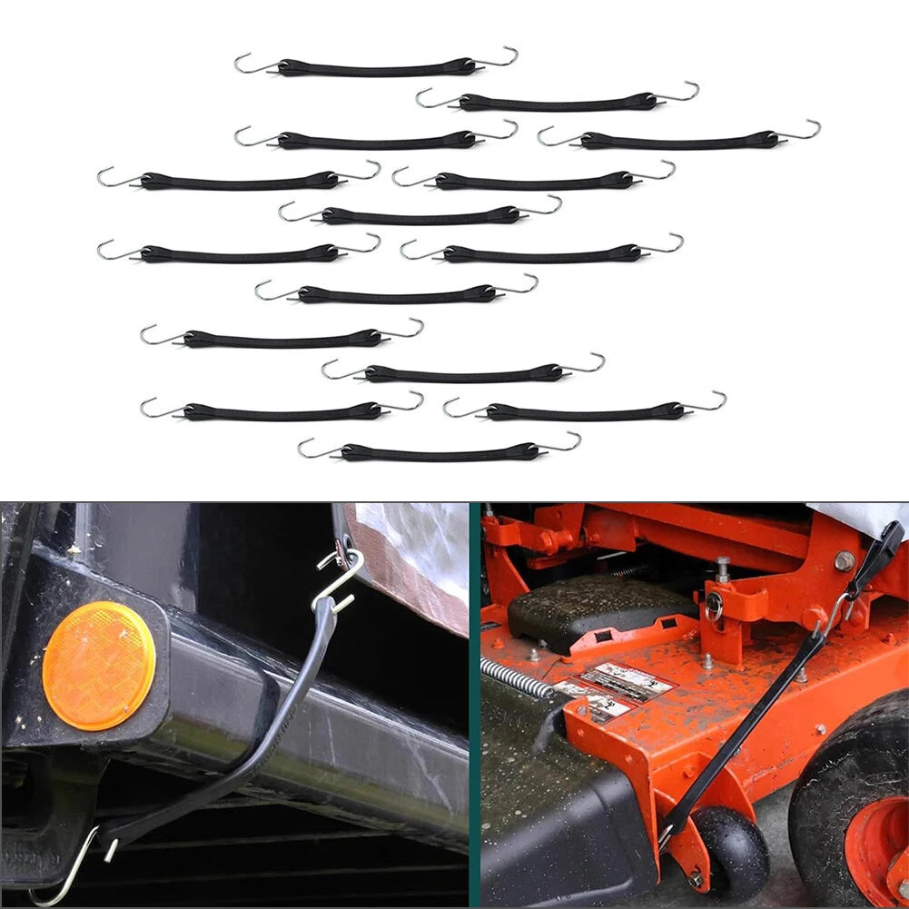 10" Heavy Duty Rubber Tarp Straps Tie Down Bungee Cords With Hooks gz