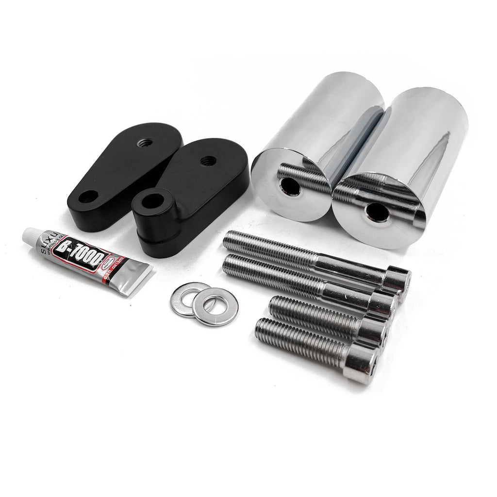 Chrome Spike Frame Slider Crash Protector for Kawasaki Ninja ZX10R (2004–2005)