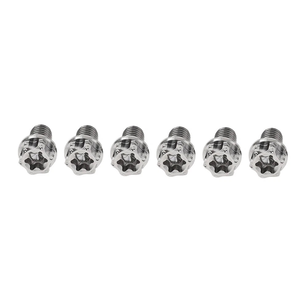 6pcs Titanium Torx Head Flange Screws M6x35mm for Motorcycle Bike