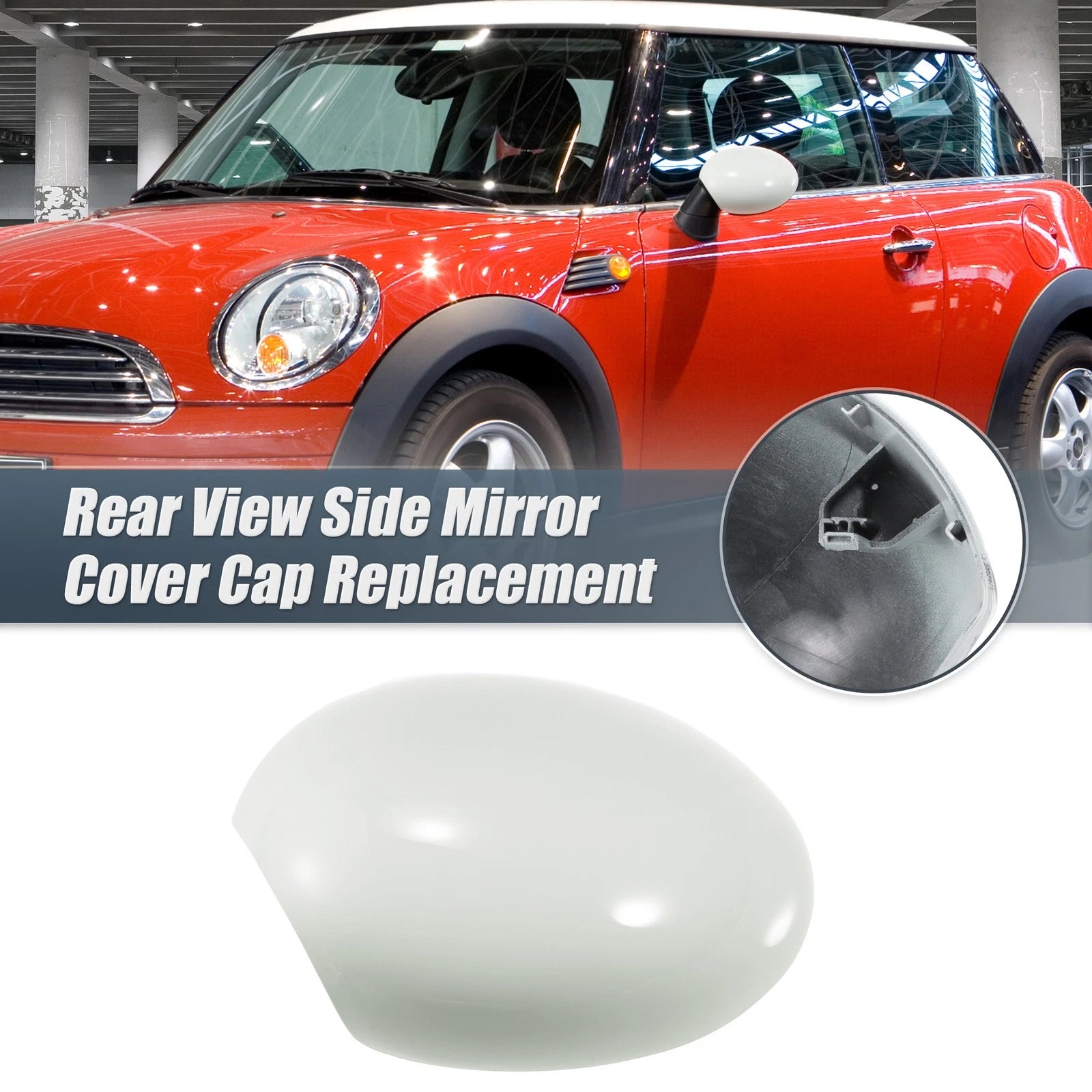 Left Side Mirror Cover Cap Replacement for BMW Mini Clubman R55 (2007–2015)