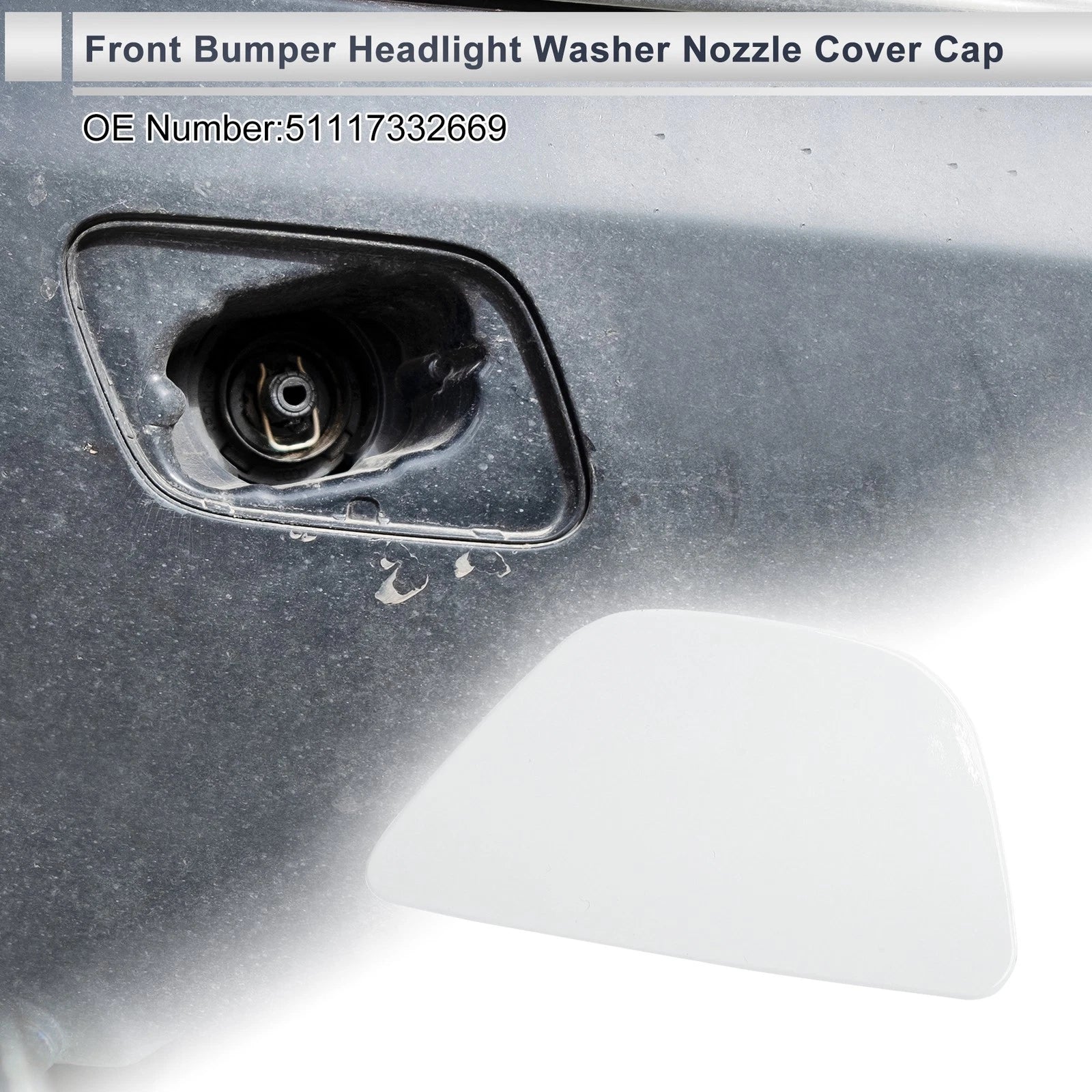 Headlight Washer Nozzle Cover Cap Front Left for BMW 535i (2011–2016)