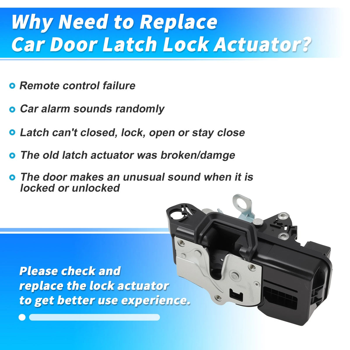 Front Right Power Door Lock Actuator for Buick Lucerne (2006–2010) 20772311
