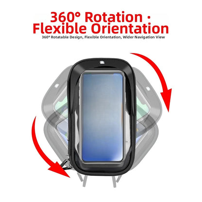 Waterproof Bicycle Phone Mount with Front Sun Visor and Touch Layer