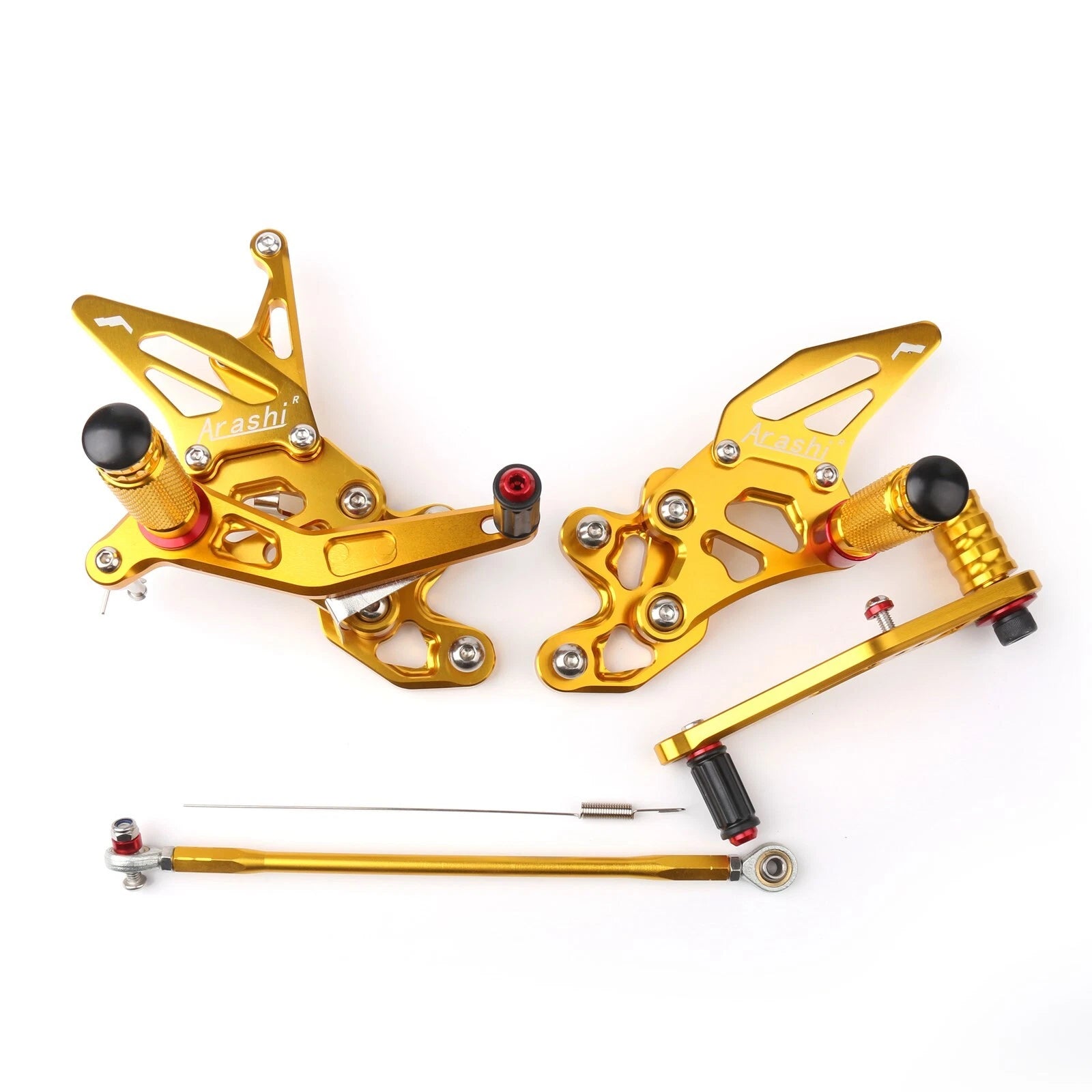 Rearsets Footpegs Pedals for Suzuki GSX-R600 GSXR 750 (2006–2010) Gold