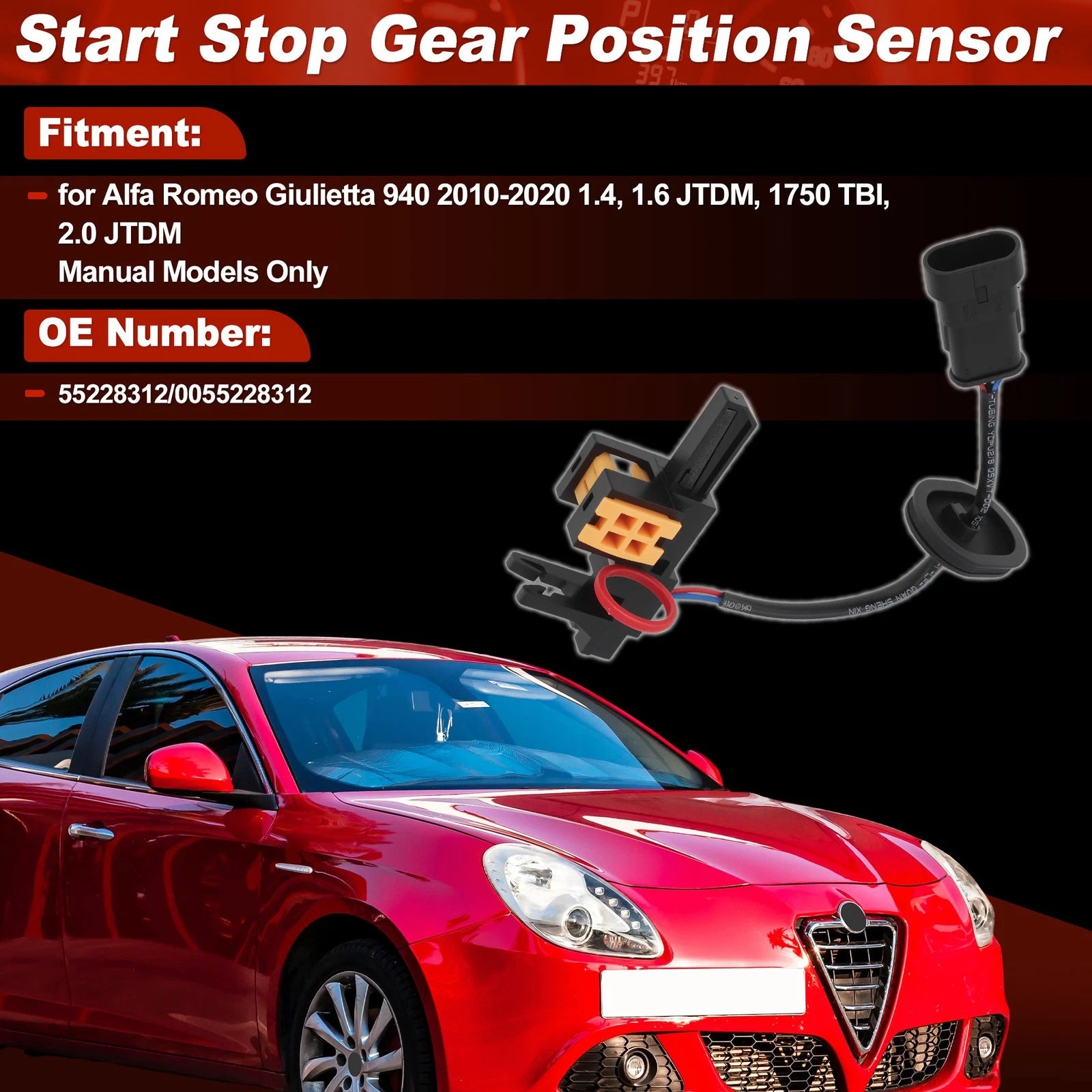 Start Stop Gear Position Sensor 55228312 for Alfa Romeo Giulietta (2010–2020)