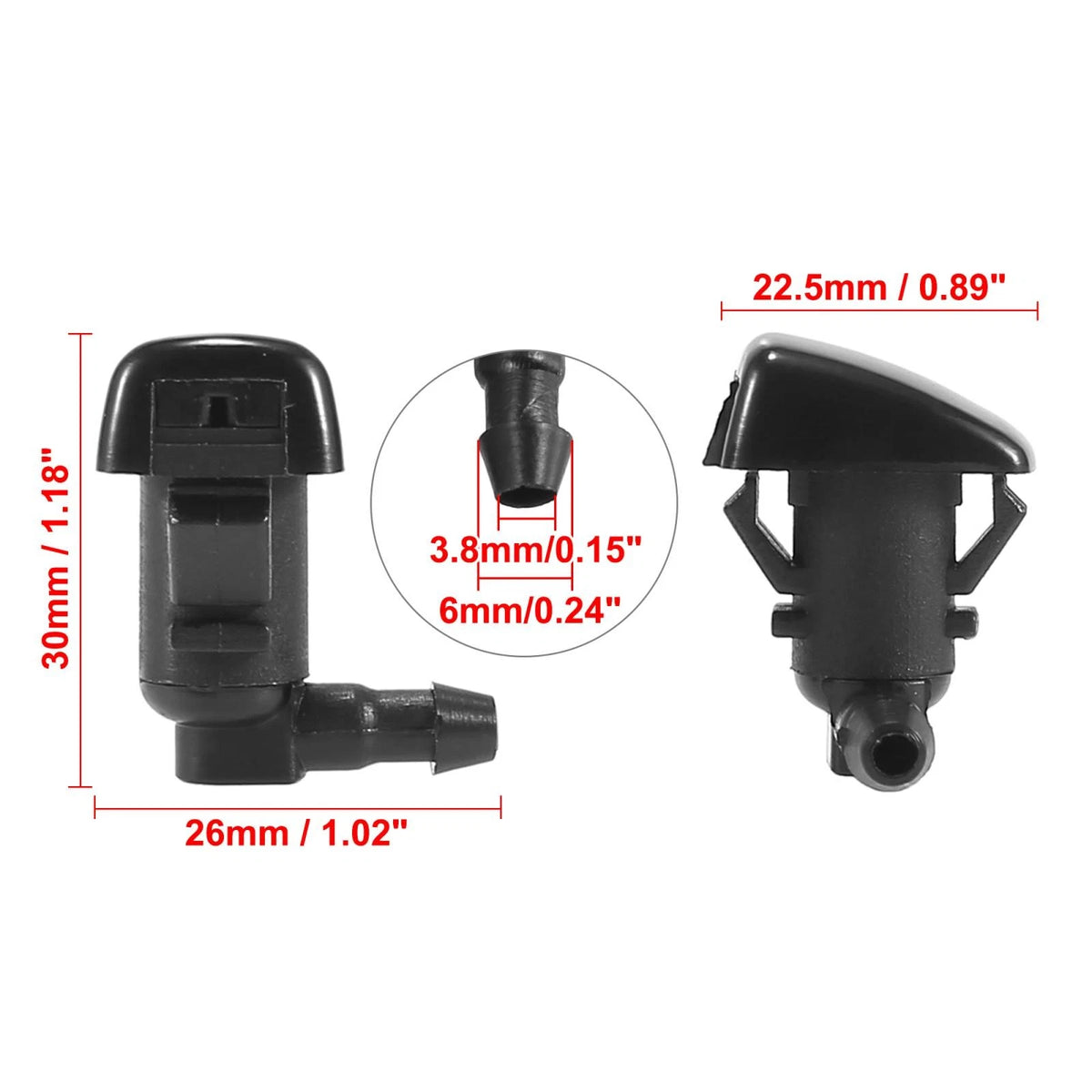 4pcs Windshield Washer Nozzle Sprayer Front for Toyota Tacoma (2005–2018)