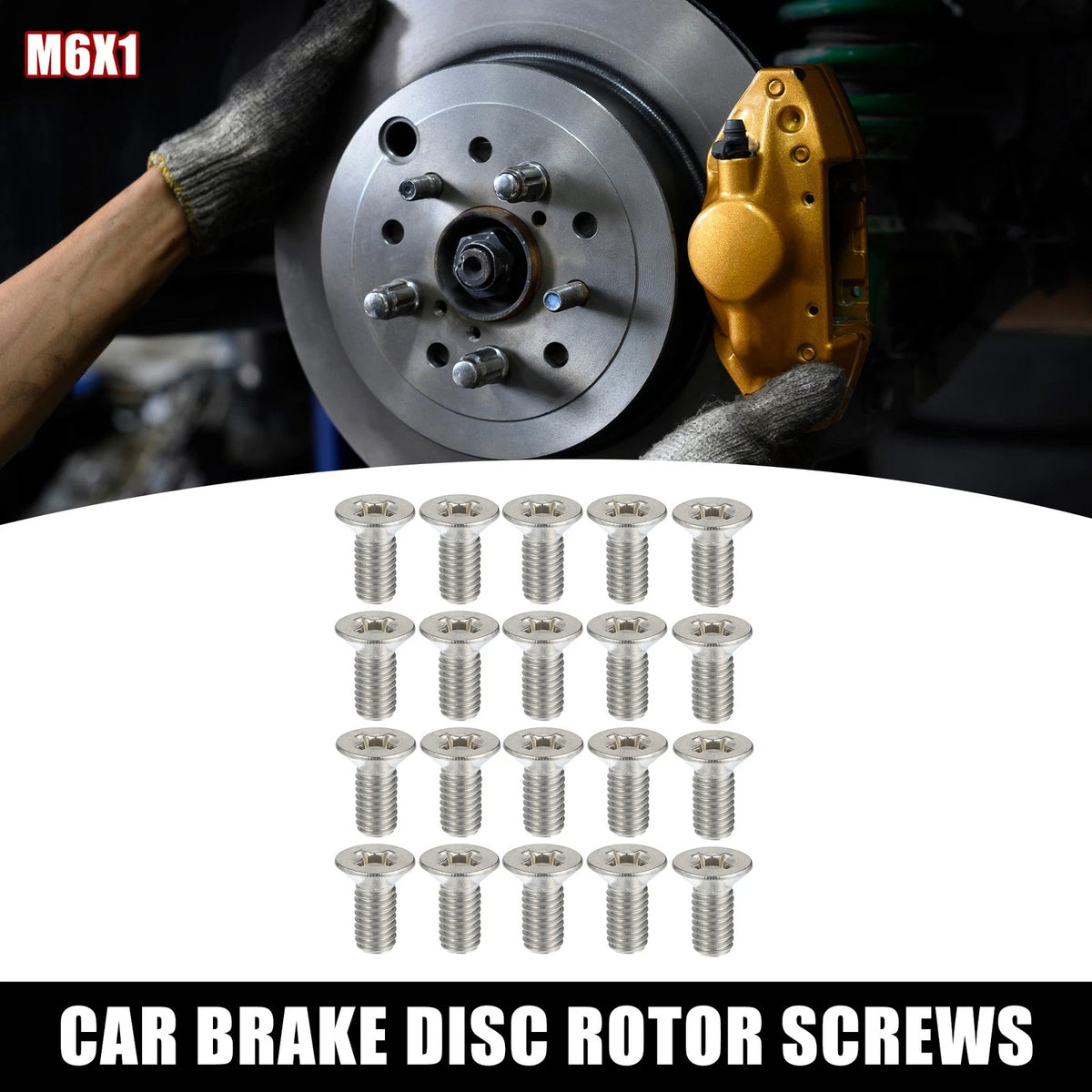 Brake Disc Rotor Screws Bolts Kit for Honda Accord Civic (20pcs) (2003–2022)