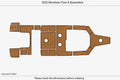Swim Platform Cockpit EVA Foam Teak Deck Floor for Beneteau Flyer 8 (2022)