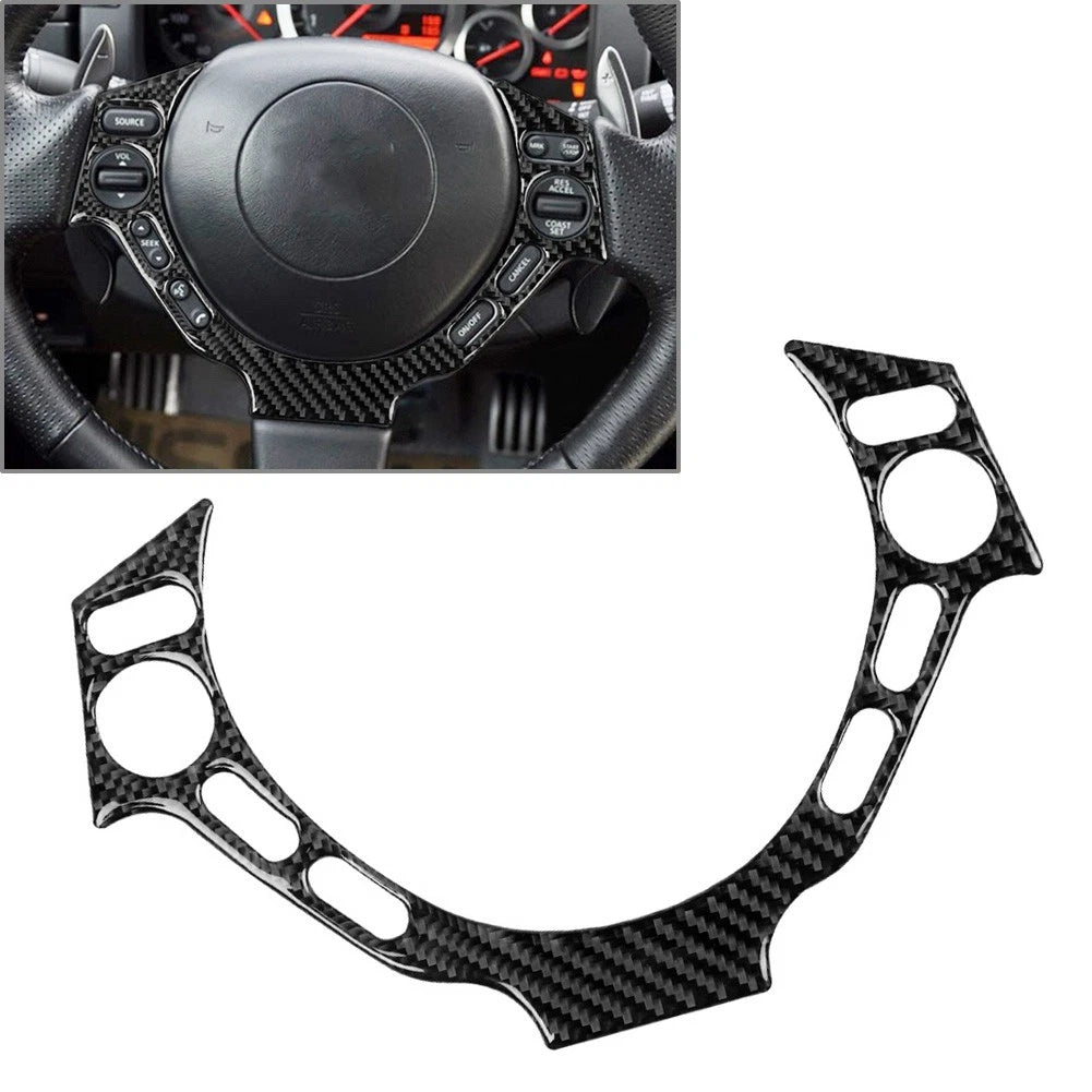 Steering Wheel Button Frame Cover Trim for Nissan GTR R35 (2008–2016) Carbon Black