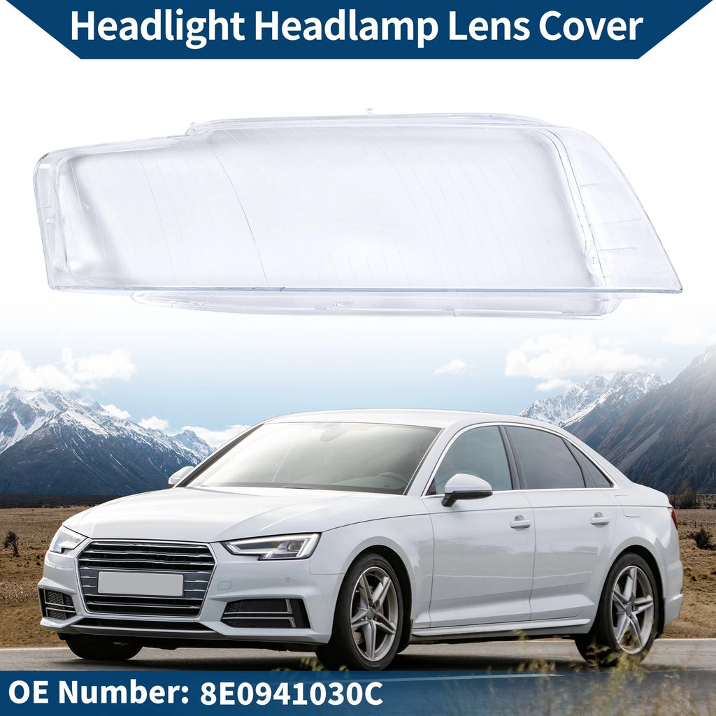 Front Right Headlight Lens Cover Replacement for Audi A4 B6 (2002–2005)