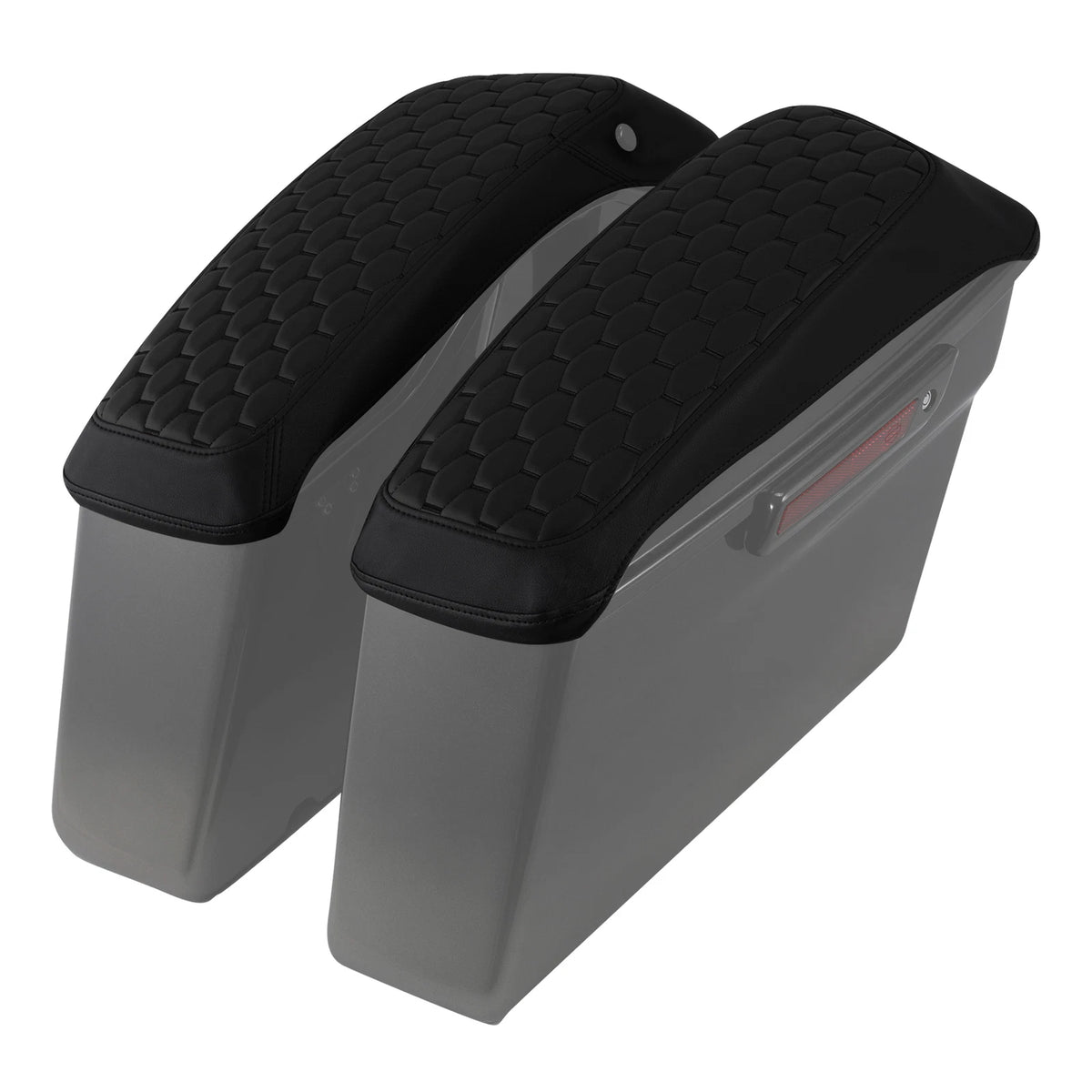 Black Hard Saddlebag Lid Covers for Harley Touring Electra Glide (2014–2023)