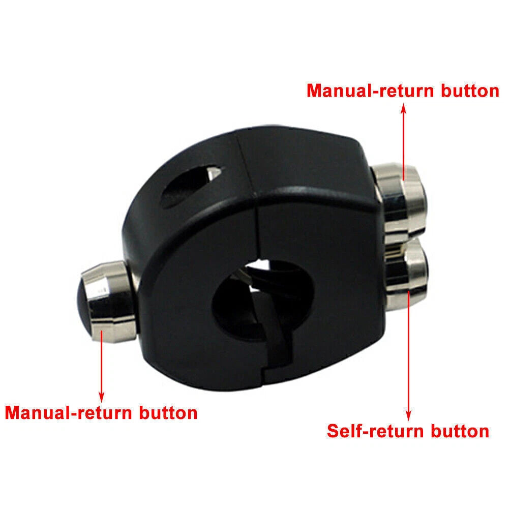 7/8" CNC Motorcycle Handlebar Black Switch for