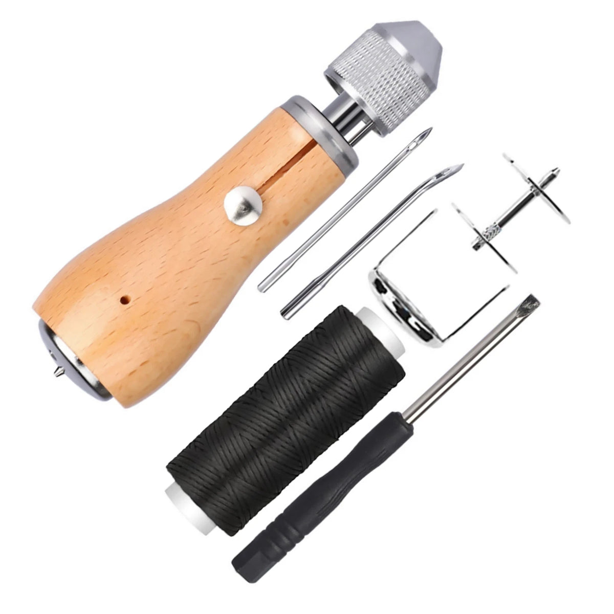 Leather Sewing Awl Thread Kit with Waxed Thread Manual Tool