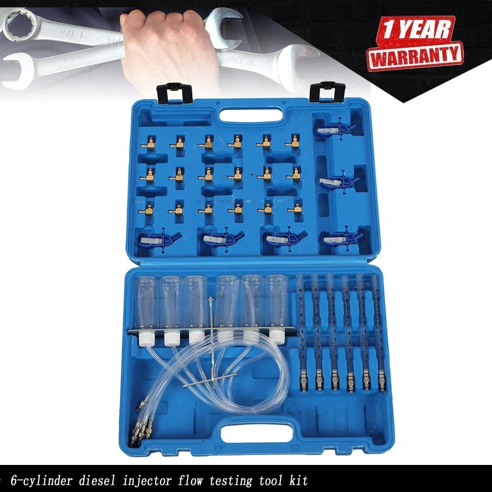6 Cylinder Diesel Injector Flow Meter Tester Kit for Common Rail Vehicles
