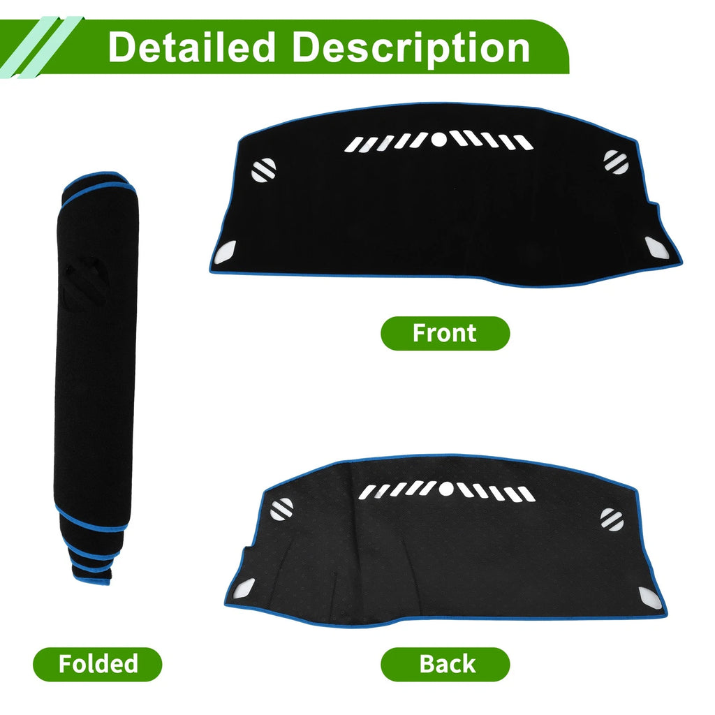 Dashboard Cover for Opel Astra K (2016–2019) Polyester Black Blue 1 Pc