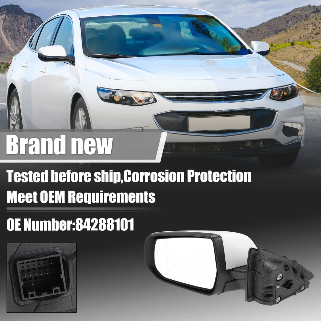 Left Side Door Mirror Assembly 7 Pin Replacement for Chevrolet Malibu Hybrid (2017–2020)