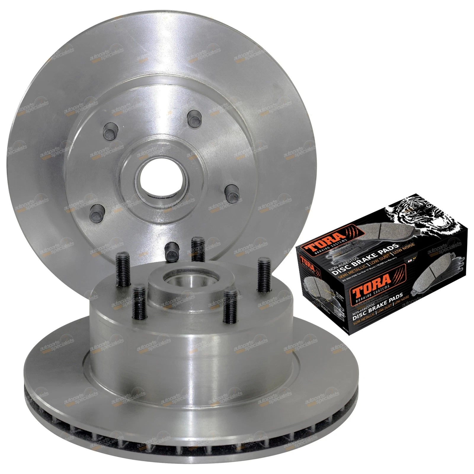 2 Front Brake Rotors + Disc Pads Set for Holden Commodore Calais (VB–VK)