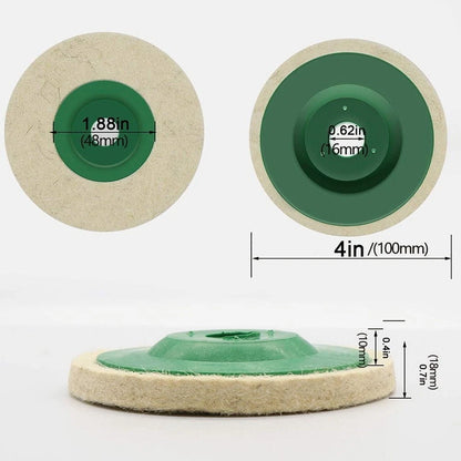 100mm Green Felt Polishing Wheel for Angle Grinder