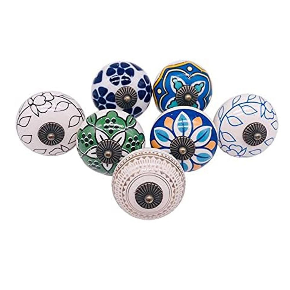 2Pcs Ceramic Drawer Knob Pull Handle for Kitchen Cupboard Dresser