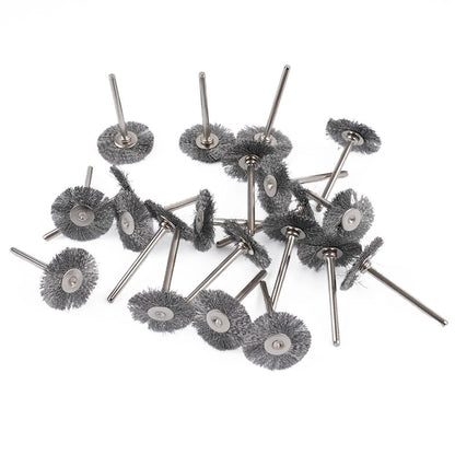 20pcs 25mm Wire Wheel Polish Brushes for Rotary Grinder Accessories