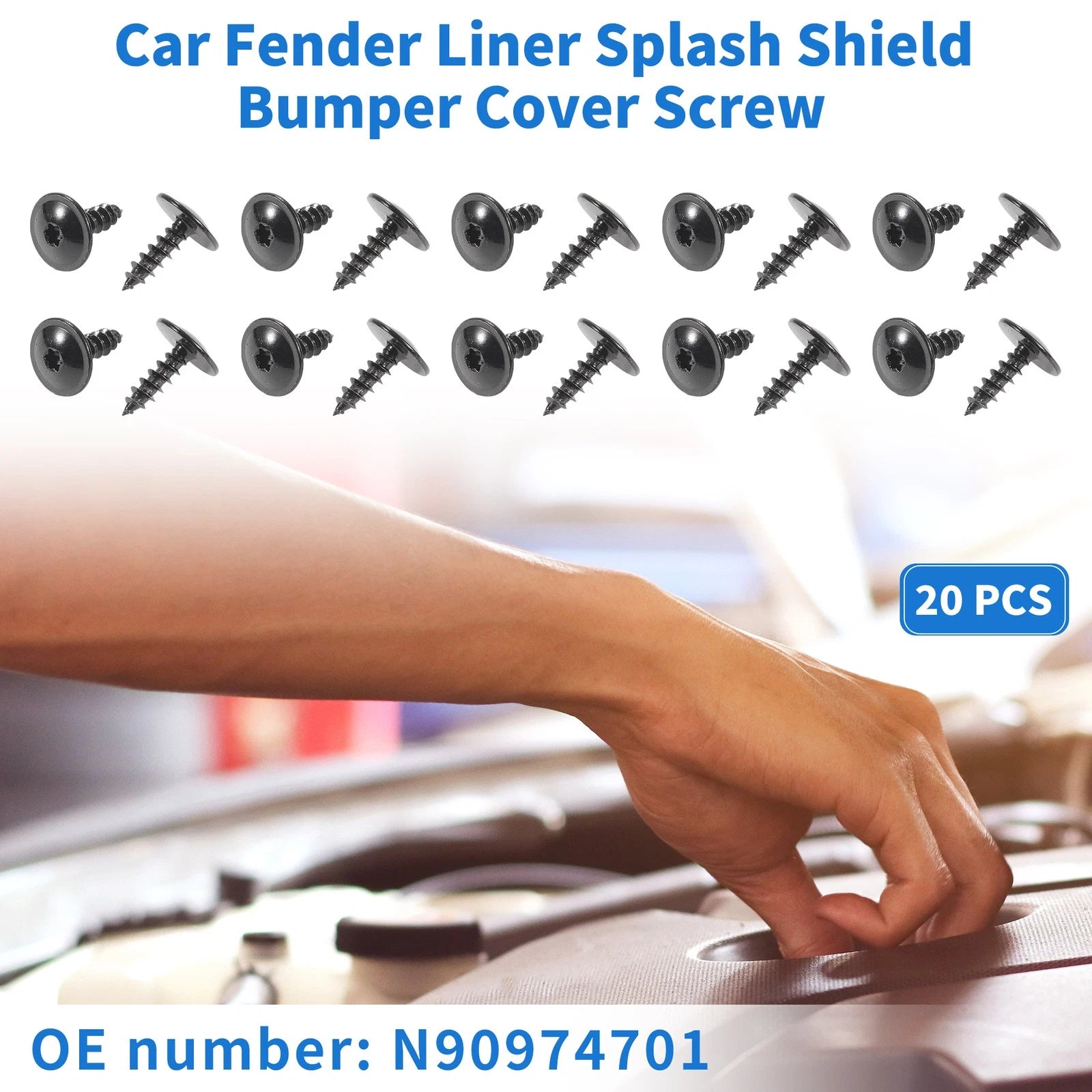 Car Fender Liner Splash Shield Screw Set for Audi RS6 (2021–2022)