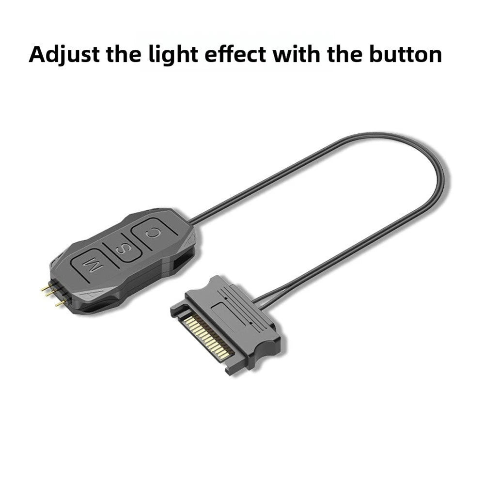 5V ARGB Controller for RGB Fans LED Strips Coolers (SATA Input)