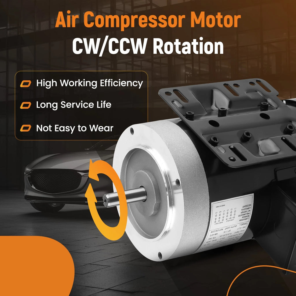 2HP Electric Motor for Compressor Duty 56C Frame 3 Phase 3450 RPM
